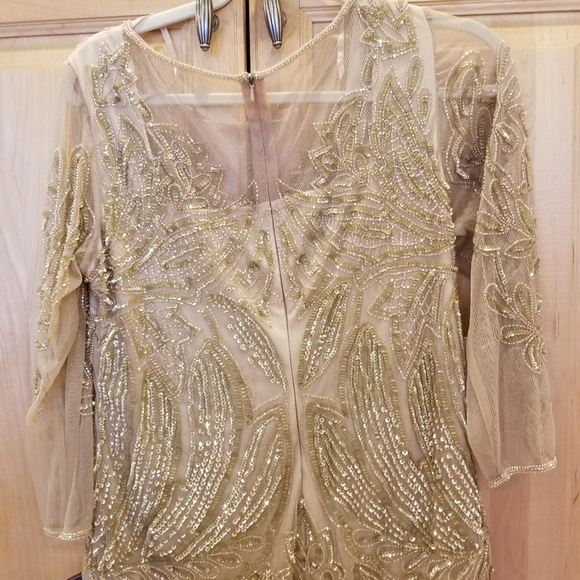 Pisarro Nights Sequined and Beaded Long Dress10 - Picture 9 of 13